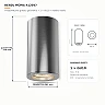MOMA surface-mounted ceiling light 1×GU10, matt nickel (Rendl R12047)