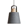 CHOUPETTE pendant lamp black grey wood, E27 11W (Rendl)