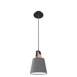 CHOUPETTE pendant lamp black grey wood, E27 11W (Rendl)