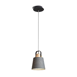 CHOUPETTE pendant lamp black grey wood, E27 11W (Rendl)