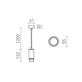 OPTIMUS pendant light white, adjustable beam 10–50°, GU10 9W (Rendl)