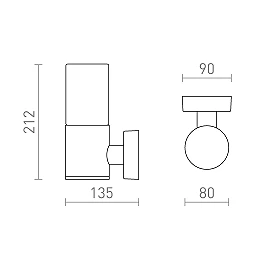 QUINN WALL outdoor wall lamp black amber glass, E27 11W (Rendl)