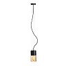 QUINN outdoor pendant lamp black amber glass, E27 11W (Rendl)