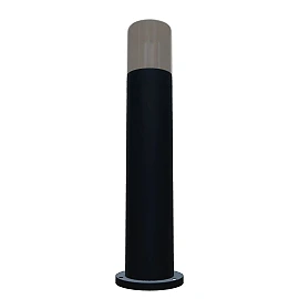 QUINN 60 outdoor bollard lamp black amber glass, E27 11W (Rendl)