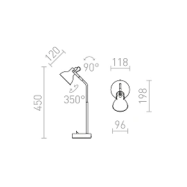 ROSITA TABLE lamp - 1x GU10 - Black R12511 or White R12511