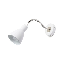 KAYA wall lamp white matt nickel, E27 15W (Rendl)