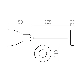 KAYA wall lamp white matt nickel, E27 15W (Rendl)