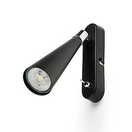 ALEXIS WALL reading lamp black chrome, GU10 5W (Rendl)