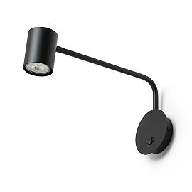 FILIP wall lamp with arm black, GU10 5W (Rendl)
