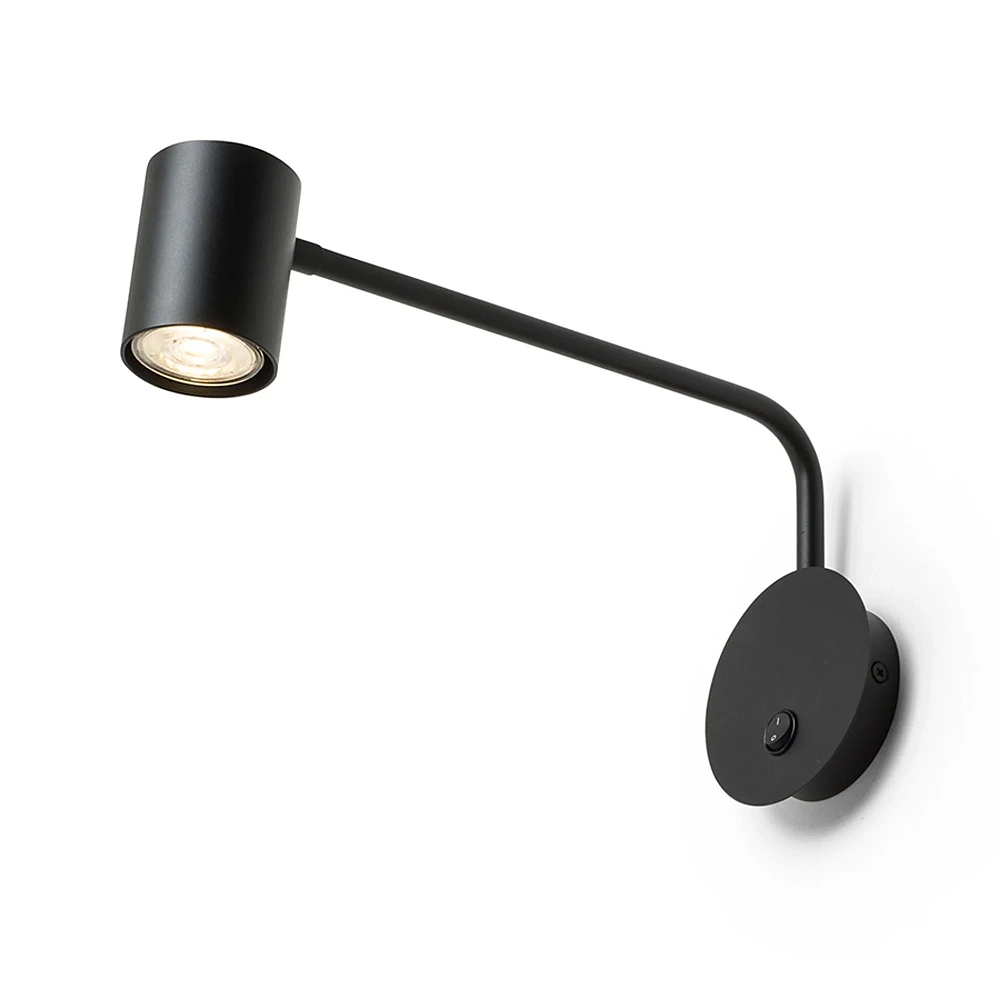 FILIP wall lamp with arm black, GU10 5W (Rendl)