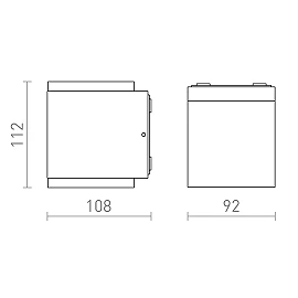 Outdoor, IP54, wall light "TIRAS", 2x 6W LED, anthracite, R13569, Rendl Light