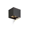 TITO SQ DIMM wall light black, LED 2x3W, IP65, 3000K (Rendl)