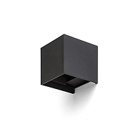 TITO SQ DIMM wall light black, LED 2x3W, IP65, 3000K (Rendl)