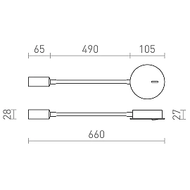 VALE wall reading light white, LED 3W 3000K 175lm 30° (Rendl)