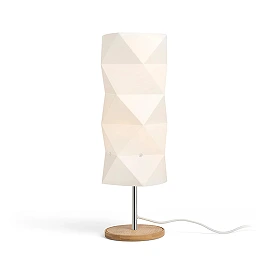 ZUMBA table lamp white PVC/wood/chrome, E14 11W (Rendl)