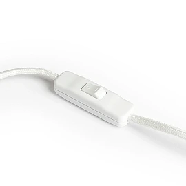 ZUMBA table lamp white PVC/wood/chrome, E14 11W (Rendl)