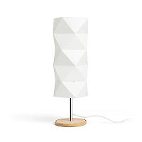 ZUMBA table lamp white PVC/wood/chrome, E14 11W (Rendl)