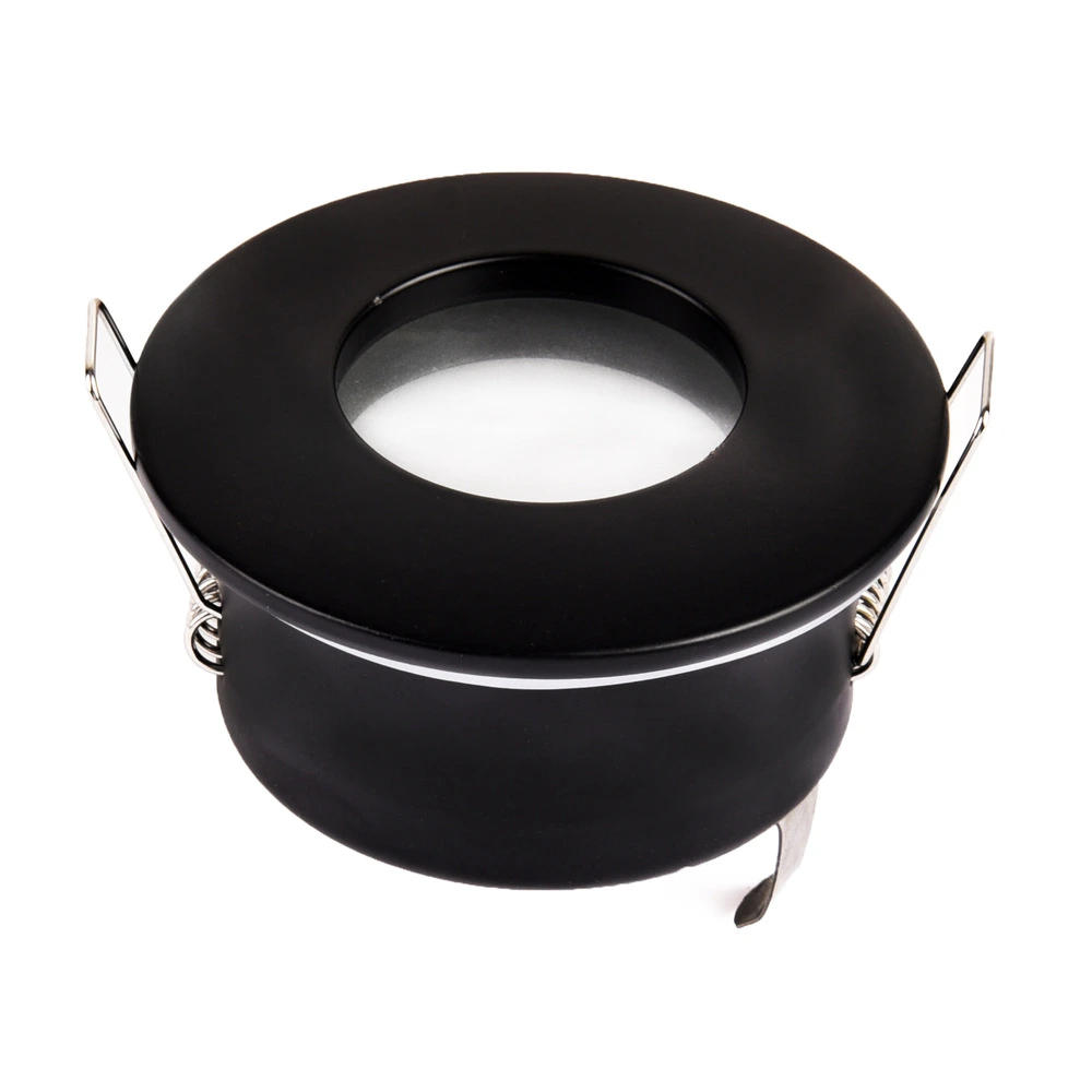 DL2235 round recessed frame GU10/G5.3 IP44 black (Spector Light 18041S)