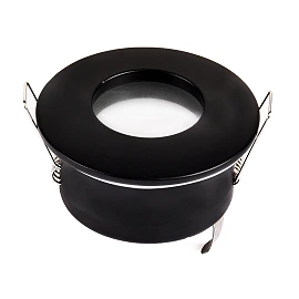 DL2235 round recessed frame GU10/G5.3 IP44 black (Spector Light 18041S)