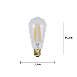 LED bulb E27 ST64 Soft Glow 2100K dimmable (Star Trading 352-72-1)