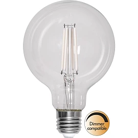 LED bulb E27 G95 clear white filament 7W 806lm 2700K dimmable (Star Trading)