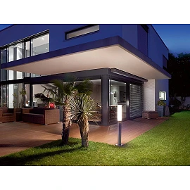 Steinel GL 60 S LED garden bollard light with sensor, stainless steel, IP44