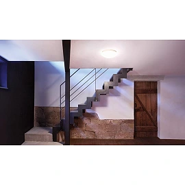 RS PRO P1 flat S sensor ceiling/wall light 9.4W 3000K white (STEINEL)