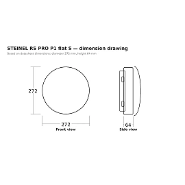 RS PRO P1 flat S sensor ceiling/wall light 9.4W 3000K white (STEINEL)