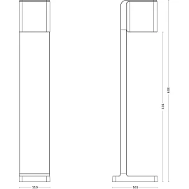 STEINEL GL 80 SC — smart LED bollard light with motion sensor (anthracite, 3000 K, IP44)