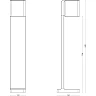 STEINEL GL 80 SC — smart LED bollard light with motion sensor (anthracite, 3000 K, IP44)