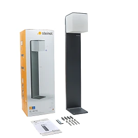 STEINEL GL 80 SC — smart LED bollard light with motion sensor (anthracite, 3000 K, IP44)