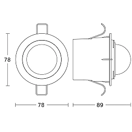 STEINEL IS 360-1 DE — Flush-mount PIR motion detector, 360°, IP54