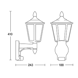 180°, 10m,  E27 outdoor sensorlight L 15, STEINEL