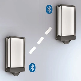 STEINEL L 42 SC — LED outdoor wall light with motion sensor (anthracite, 3000 K, IP54, Bluetooth)