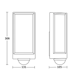 STEINEL L 42 SC — LED outdoor wall light with motion sensor (anthracite, 3000 K, IP54, Bluetooth)