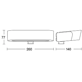 L 710 S, Steinel fasādes gaismeklis ar sensoru, 8.3W, 729lm