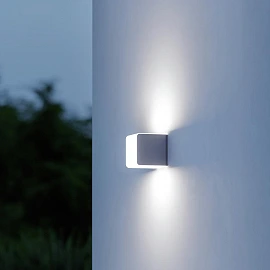 Sensor-switched LED outdoor wall light L 830 SC Cubo anthracite, STEINEL