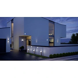 Sensor-switched LED outdoor wall light L 830 SC Cubo anthracite, STEINEL