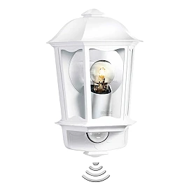 L 190 S outdoor sensor wall light, white, 1×E27, IP44 (Steinel)