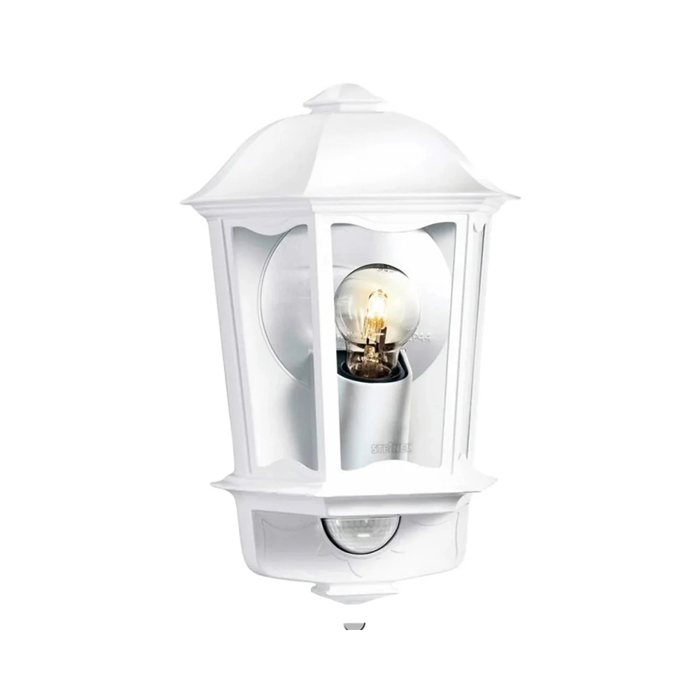 L 190 S outdoor sensor wall light, white, 1×E27, IP44 (Steinel)