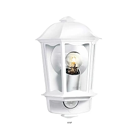 L 190 S outdoor sensor wall light, white, 1×E27, IP44 (Steinel)