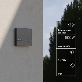 STEINEL NightmatIQ — twilight switch / photoelectric controller (anthracite, IP54)