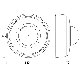 STEINEL PD-24 ECO COM1 — surface-mount presence/motion detector (black, IP54)
