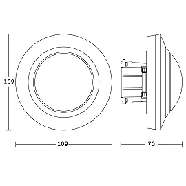 PD-8 ECO COM1 — griestos iebūvējams klātbūtnes/kustības sensors (melns) (STEINEL)