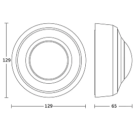 STEINEL PD-8 ECO COM1 — surface-mount presence/motion detector (black, IP54)