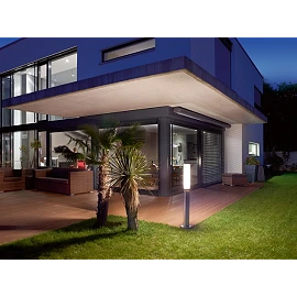 360°, 8m, 8.6W outdoor sensorlight  GL 60 LED st.steel., STEINEL