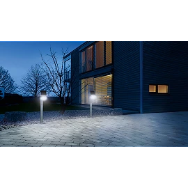 LED sensor floodlight XSolar GL-S, PV panel, battery, STEINEL