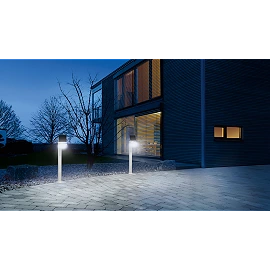 LED sensor floodlight XSolar GL-S, PV panel, battery, STEINEL