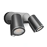 STEINEL Spot DUO SC — Bluetooth PIR twin wall spotlight, 2x GU10, anthracite, IP44, 3000K