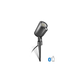 STEINEL Spot Garden SC — Bluetooth PIR garden spike light, 1x GU10, anthracite, IP44, 3000K